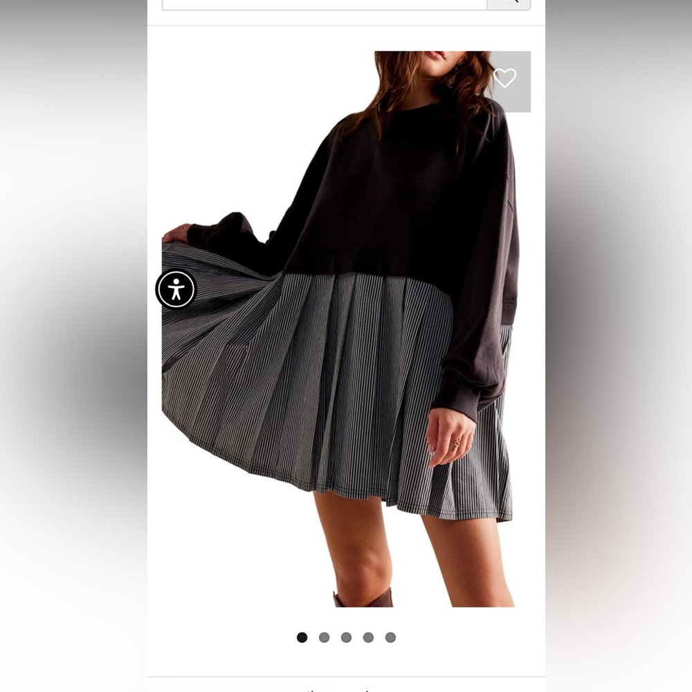 Free People Eleanor Sweatshirt Dress NWT